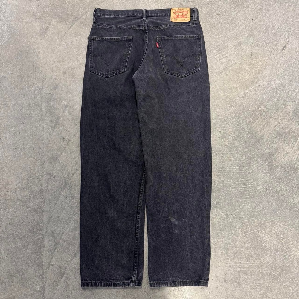 Vintage Levi's 550 Black Jeans Straight Leg Cotton Essential Western 34x30